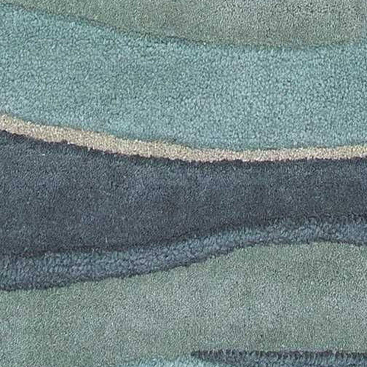 8' X 10' 6 Wool Ocean Area Rug