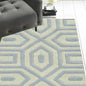 5'X8' Grey Hand Tufted Geometric Indoor Area Rug