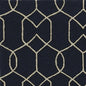 5' X 7' Navy Geometric Trellis Uv Treated Indoor Area Rug