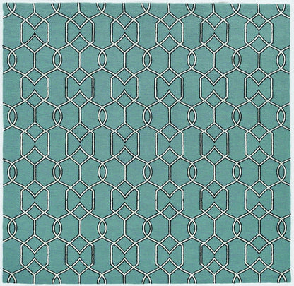 5' X 7' Spa Geometric Trellis Uv Treated Indoor Area Rug
