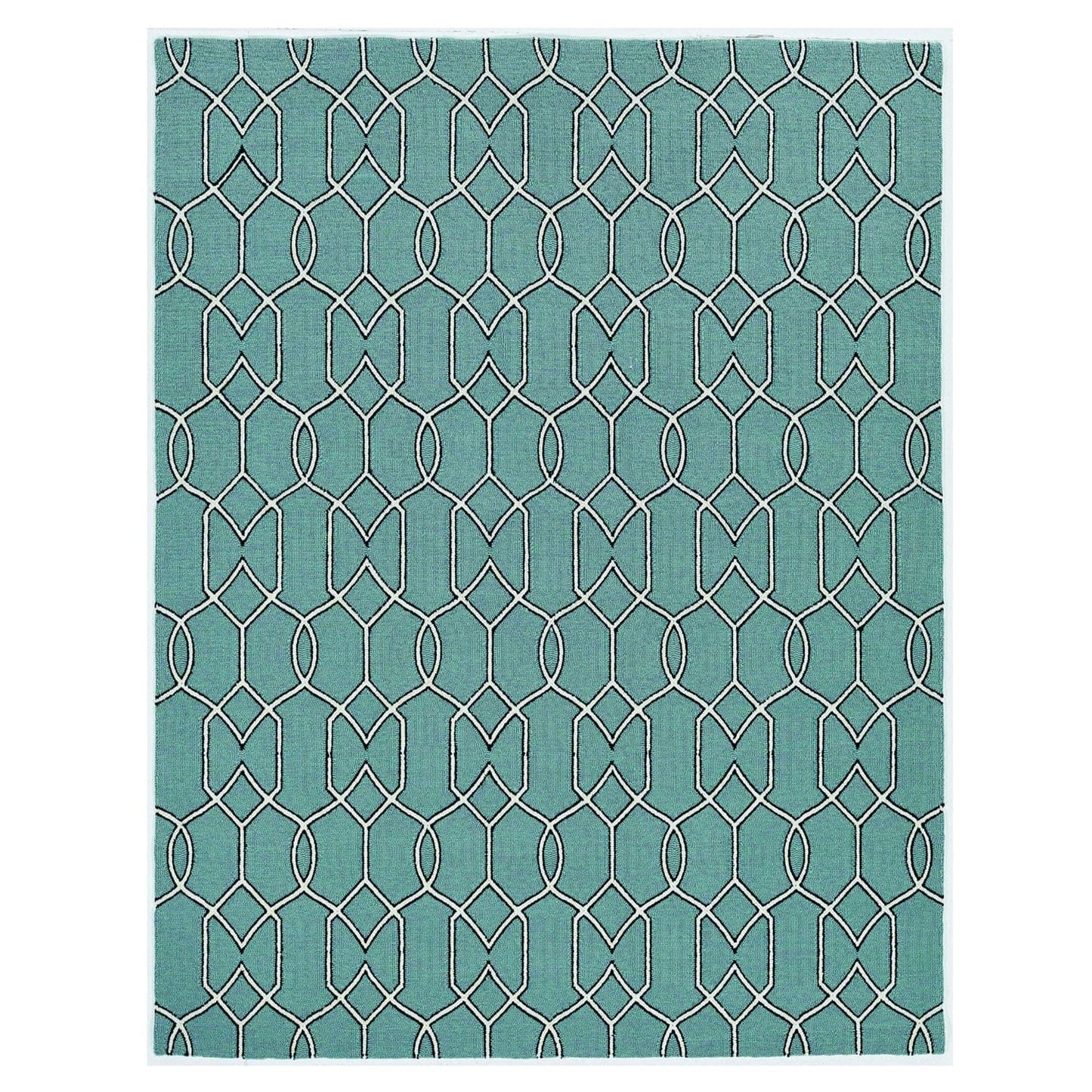 5' X 7' Spa Geometric Trellis Uv Treated Indoor Area Rug