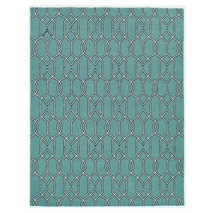 5' X 7' Spa Geometric Trellis Uv Treated Indoor Area Rug
