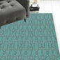 5' X 7' Spa Geometric Trellis Uv Treated Indoor Area Rug