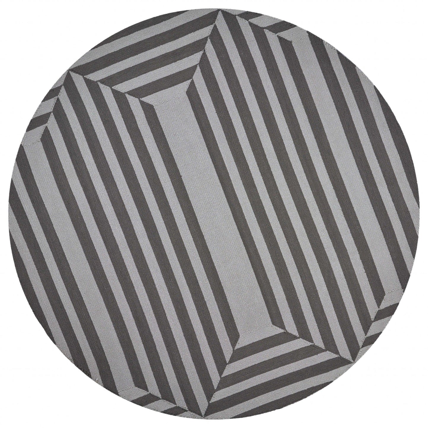 6' X 9'  Uv Treated Polypropylene Charcoal Area Rug