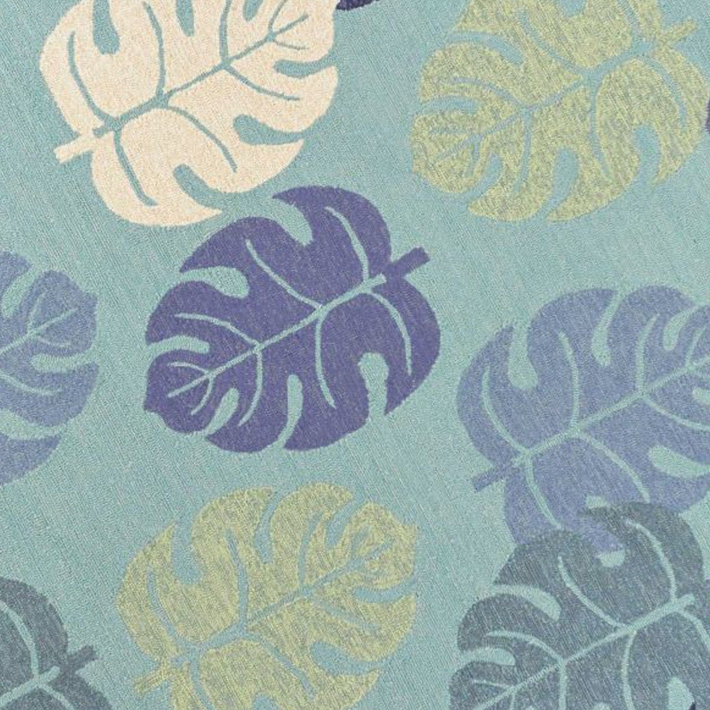 7' X 9'  Uv Treated Polypropylene Turquoise Area Rug