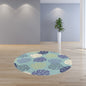 7' X 9'  Uv Treated Polypropylene Turquoise Area Rug