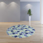 7' X 9'  Uv Treated Polypropylene Blue Area Rug