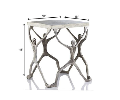 18" X 18" X 18" Buffed Man Figure Table