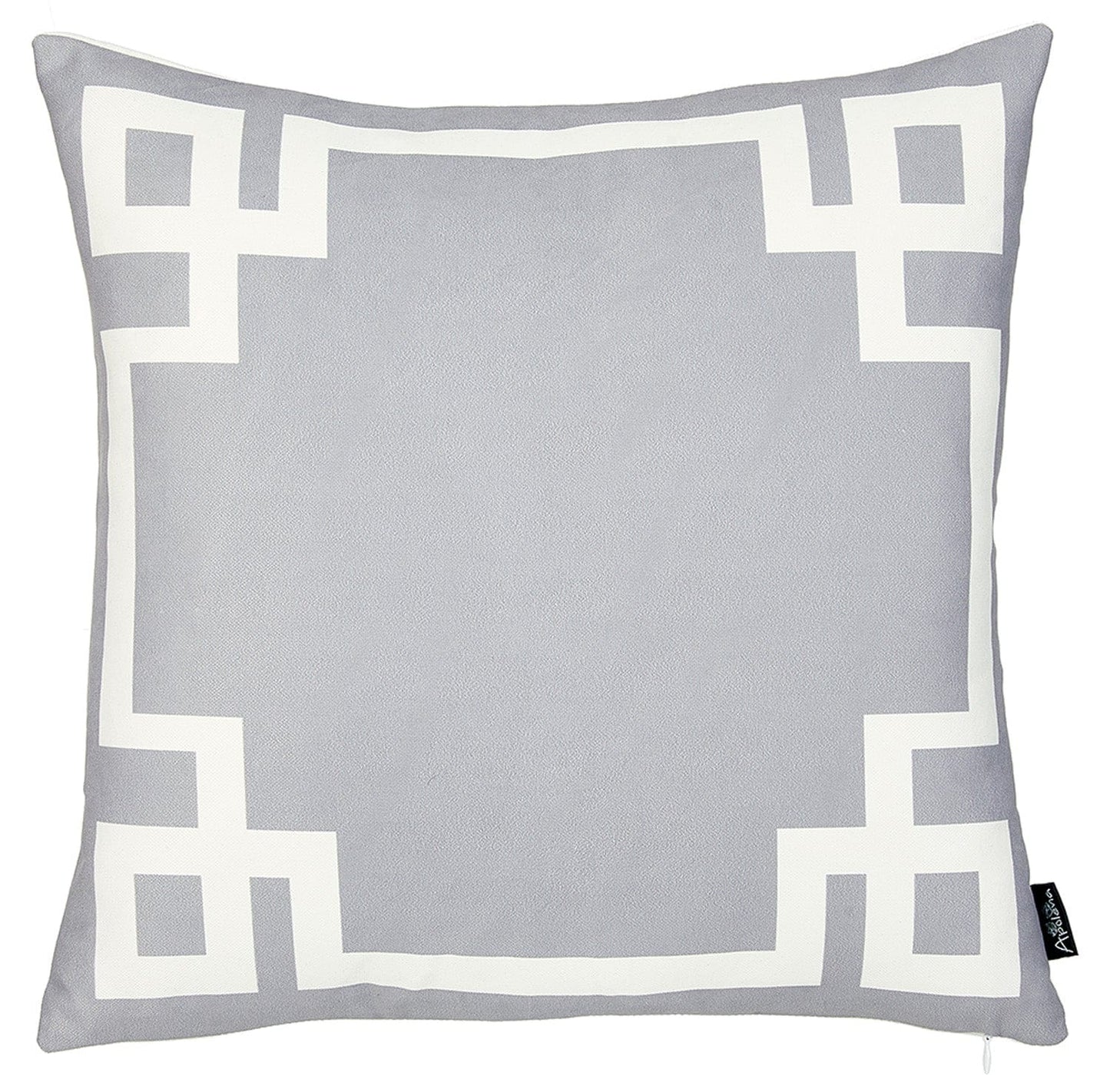 Light Grey And White Geometric Decorative Throw Pillow Cover