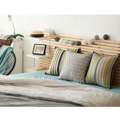 17"X 17" Jacquard Stripe Style Decorative Throw Pillow Cover