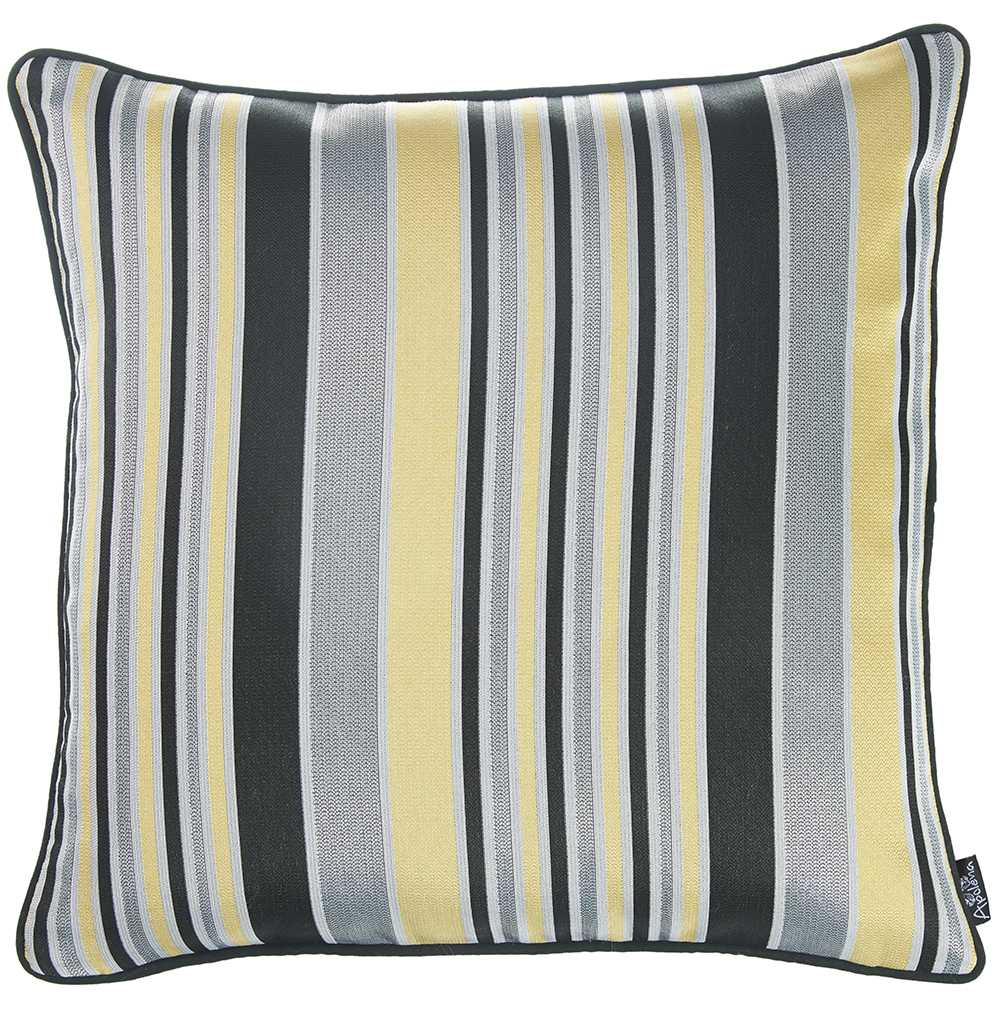 17"X 17" Jacquard Stripe Style Decorative Throw Pillow Cover