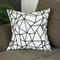 Black And White Abstract Geo Decorative Throw Pillow Cover