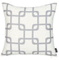 Gray And White Geometric Squares Decorative Throw Pillow Cover