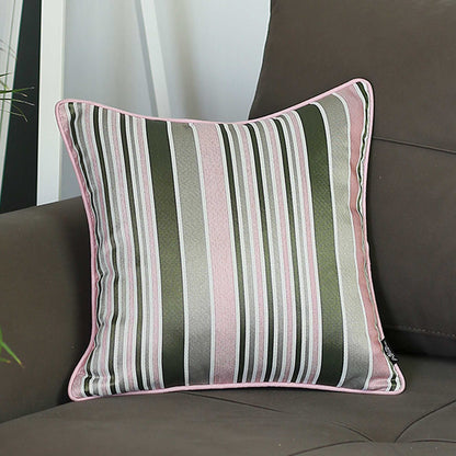 17"X 17" Jacquard Stripe Mood Decorative Throw Pillow Cover