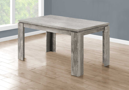 35.5" X 59" X 30.5" Grey Reclaimed Wood Look  Dining Table