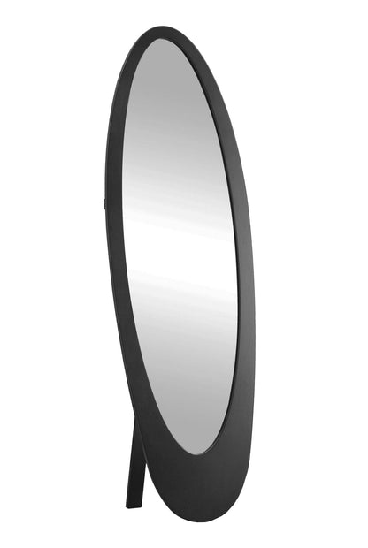 18.5" X 18.75" X 59" Black Oval Frame  Mirror