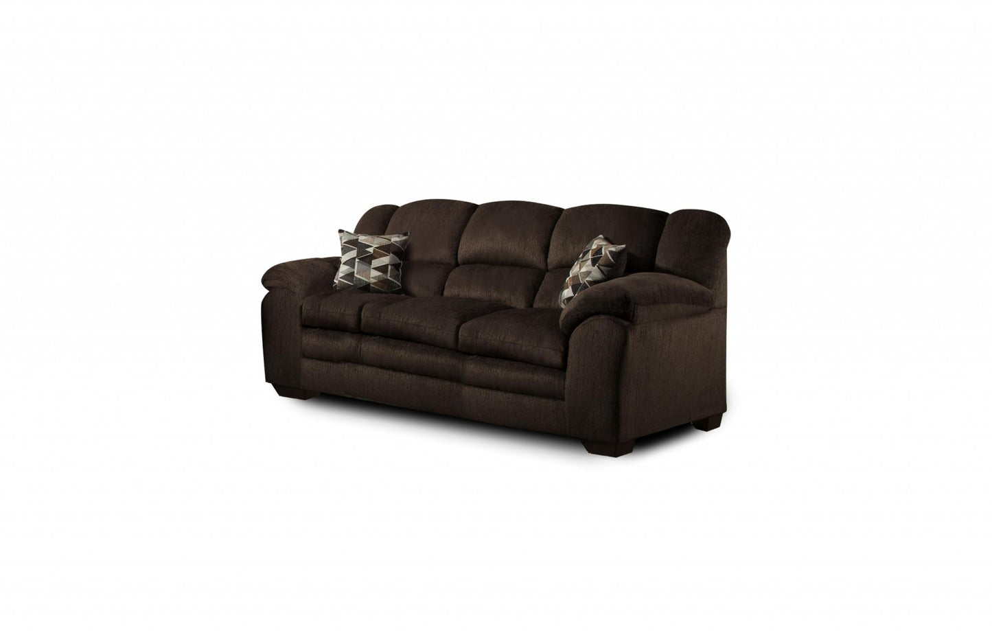 89" Comfy Chocolate Brown Standard Sofa