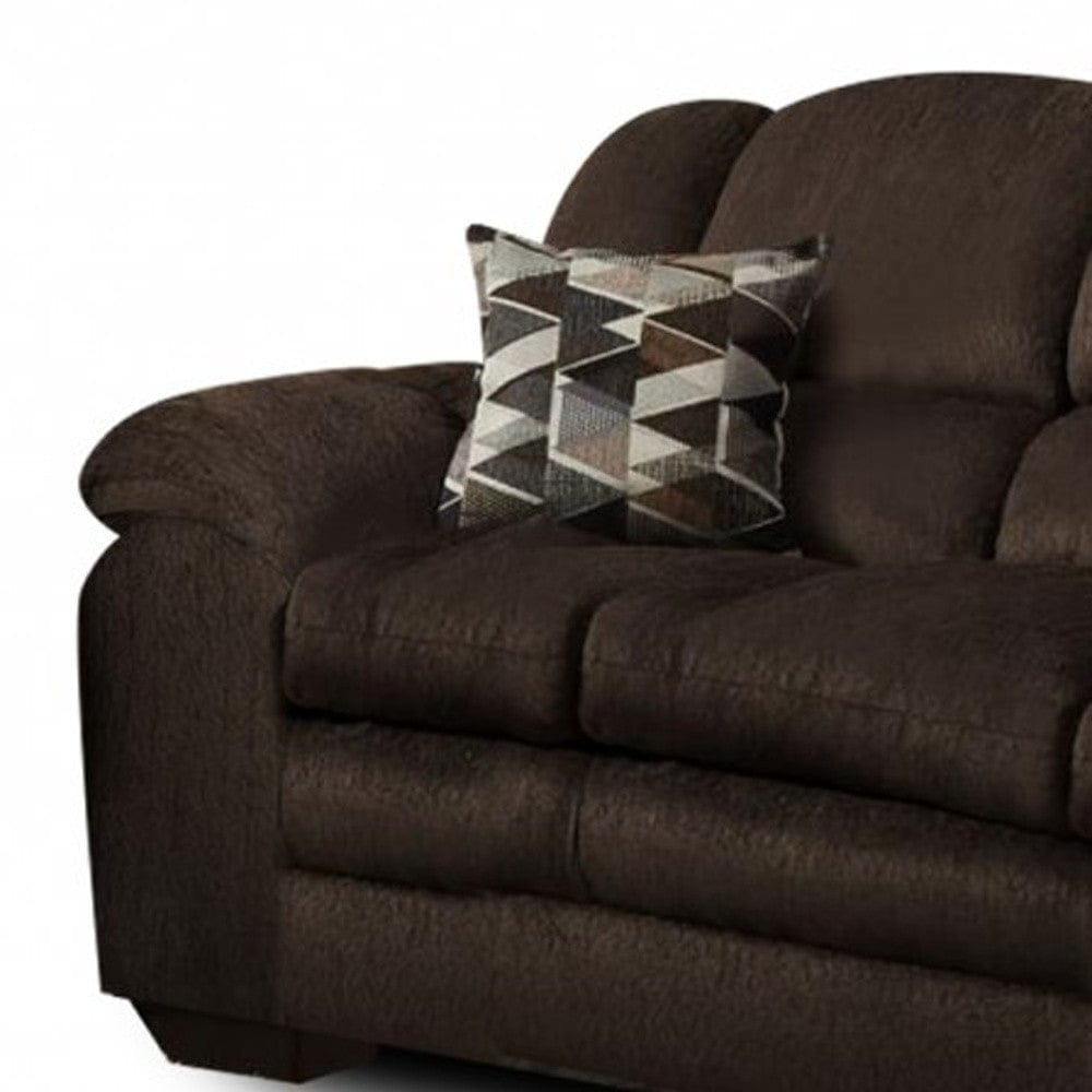 89" Comfy Chocolate Brown Standard Sofa
