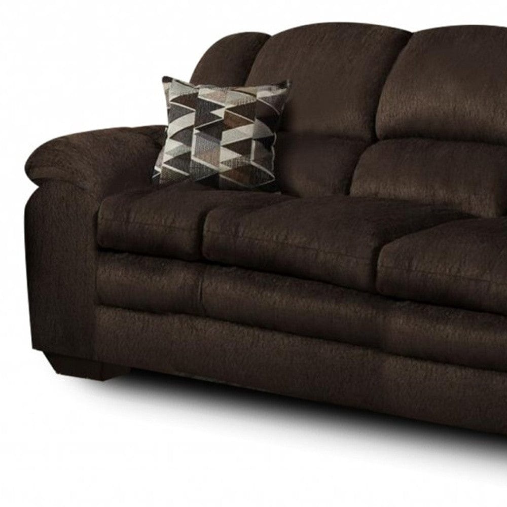 89" Comfy Chocolate Brown Standard Sofa