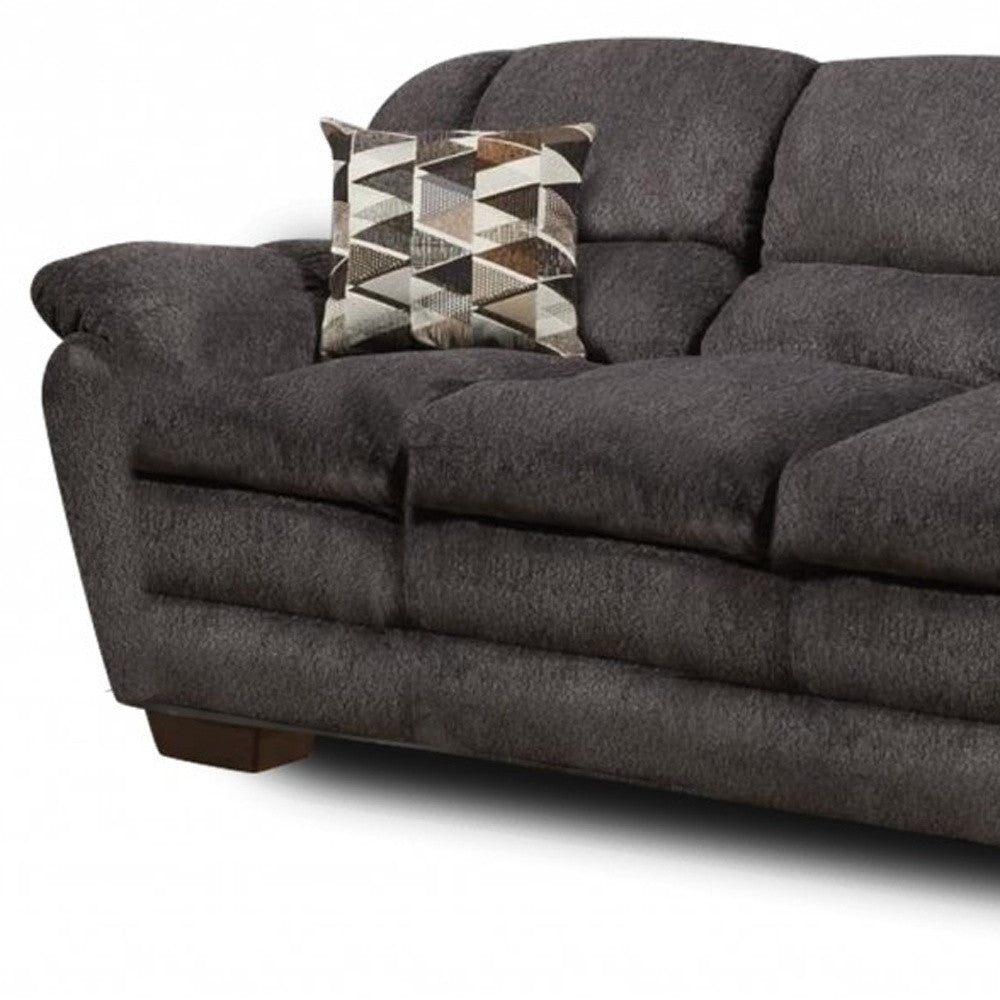 89" Charcoal Black Standard Sofa