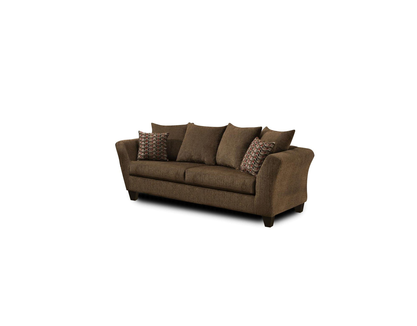 83" Mocha And Black Standard Sofa