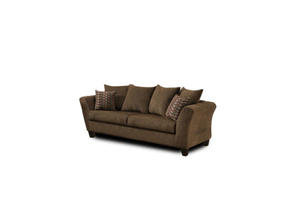 83" Mocha And Black Standard Sofa