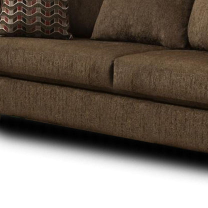 83" Mocha And Black Standard Sofa