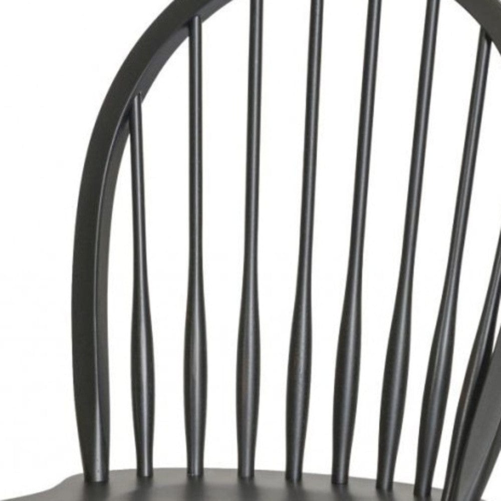 43" Black Counter Height Bar Chair With Footrest