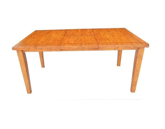 66" Rustic Modern Natural Light Brown Hardwood Dining Table