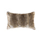 5" X 12" X 20" 100% Natural Rabbit Fur Hazelnut Pillow