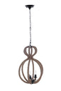 15" X 15" X 47.5" 3 Bulbsrope  Pendant Lamp