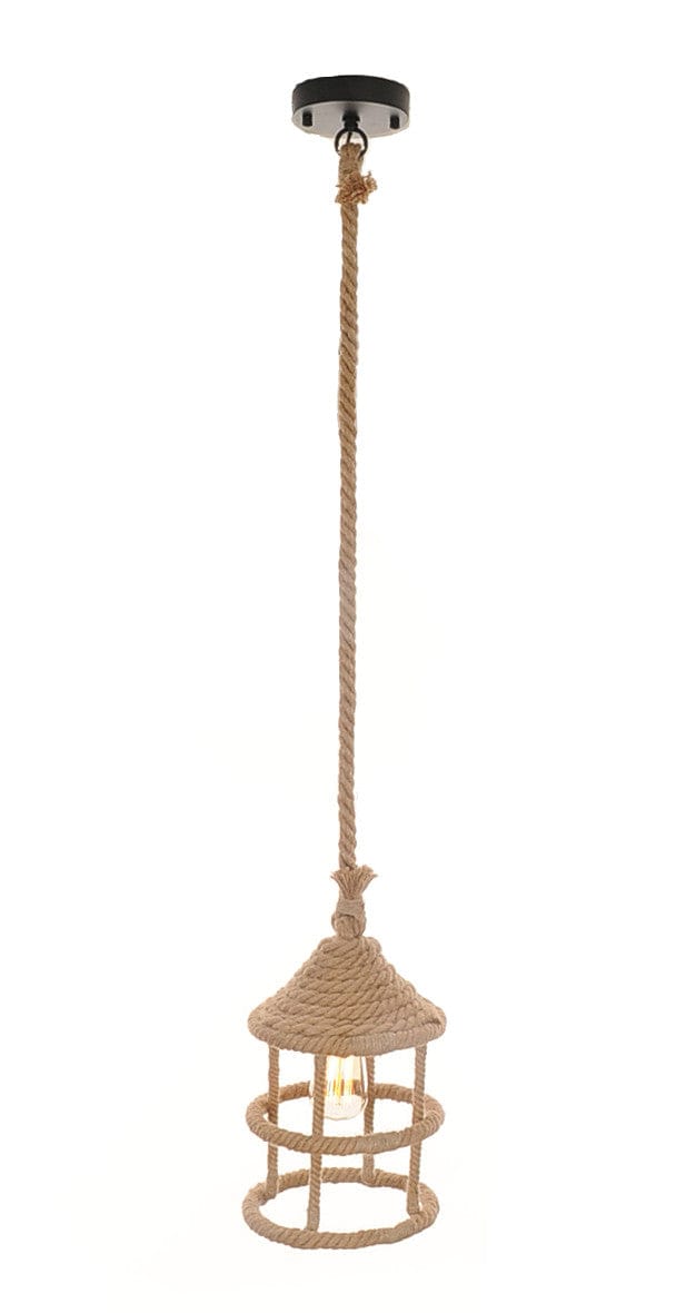 8.5" X 8.5" X 47" Rope  Pendant Lamp