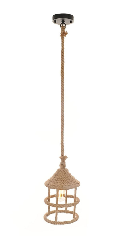8.5" X 8.5" X 47" Rope  Pendant Lamp