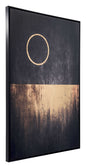 Modern Black and Gold Moon Canvas Wall Art