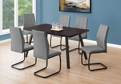 60" X 36" X 31 " Cappuccino Black Metal Dining Table