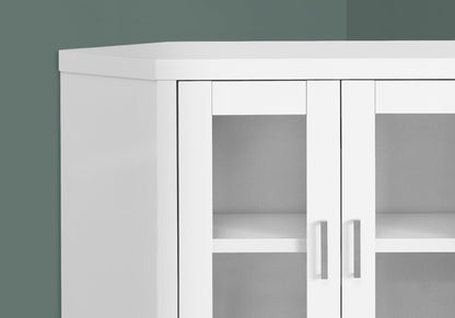 White Corner Tv Stand With Glass Doors