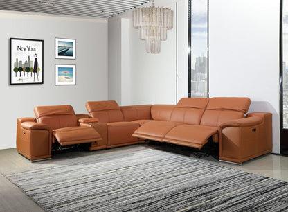 212" X 240" X 19"1.2" Camel Power Reclining 6"Pc Sectional