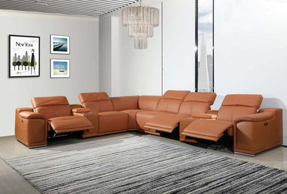 154" X 200" X 162".2 Camel Power Reclining 8Pc Sectional