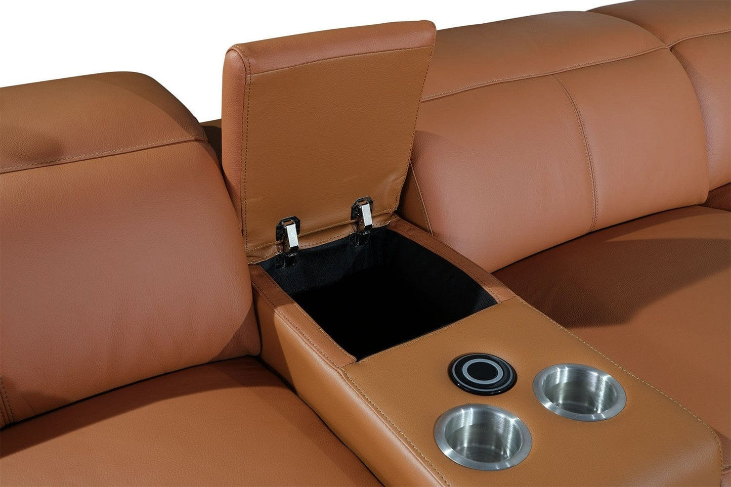 154" X 200" X 162".2 Camel Power Reclining 8Pc Sectional