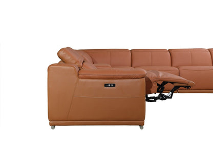 26"7" X 32"0 X 266".4 Camel Power Reclining 8Pc Sectional