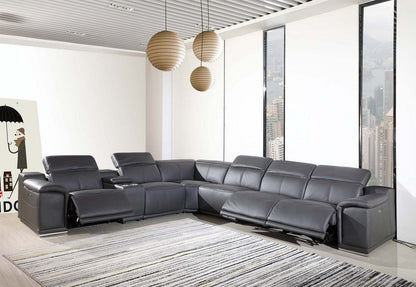 241" X 280" X 220.2" Dark Grey Power Reclining 7Pc Sectional