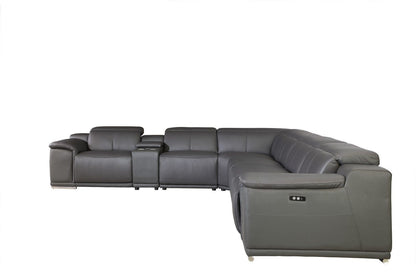 241" X 280" X 220.2" Dark Grey Power Reclining 7Pc Sectional
