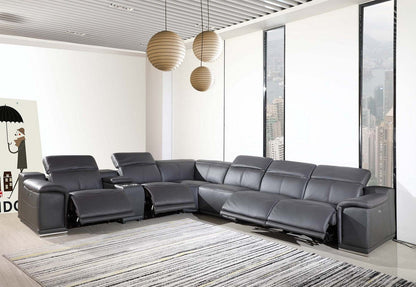 254" X 280" X 237.4" Dark Grey Power Reclining 7Pc Sectional