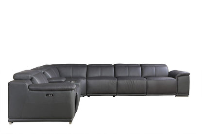 254" X 280" X 237.4" Dark Grey Power Reclining 7Pc Sectional