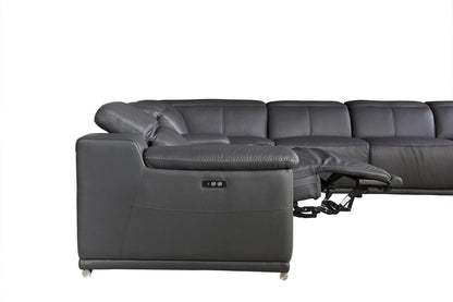 254" X 280" X 237.4" Dark Grey Power Reclining 7Pc Sectional
