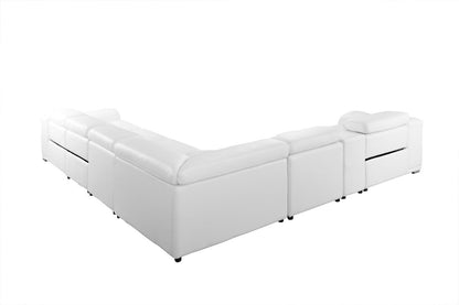 254" X 280" X 237.4" White Power Reclining 7Pc Sectional