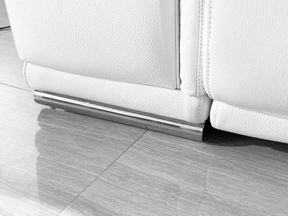 154" X 200" X 162.2" White Power Reclining 8Pc Sectional