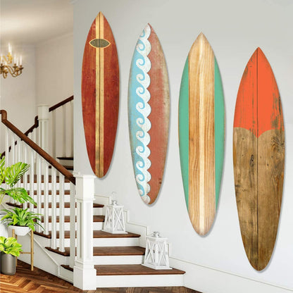 Walnut Manufactured Wood Surfing Wall Decor