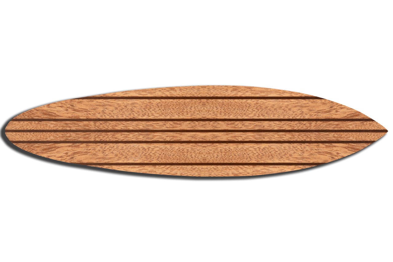 Natural Brown Thin Stripe Surfboard Wall Art