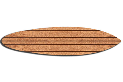 Natural Brown Thin Stripe Surfboard Wall Art